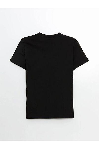 LC Waikiki Γυναικείο T-Shirt LCW Modest Black Crew Neck Stone