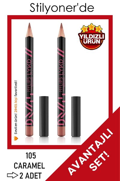 lykd 105 Caramel Lip Liner X2 Pieces Mega Advantage Set