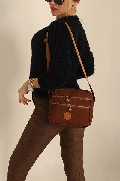 FHD BAGS Klinkir Fabric Zippered Shoulder Bag
