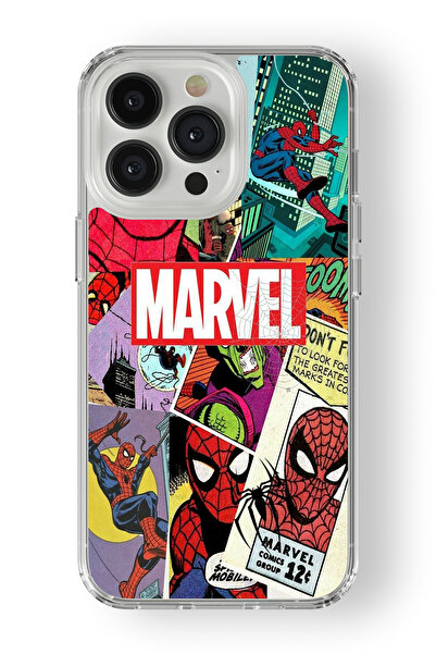 Multitronic iPhone 16 Pro Max Uyumlu Marvel Tasarım Baskılı Şeffaf Kılıf