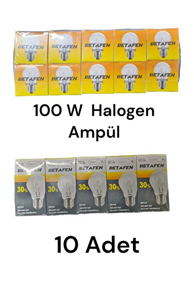 BETAFEN Halogen Ampul 100W 10 Adet