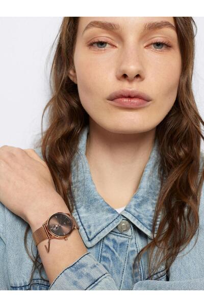 PARFOIS Paslanmaz Çelik Metalik Hasır Kayışlı Saat