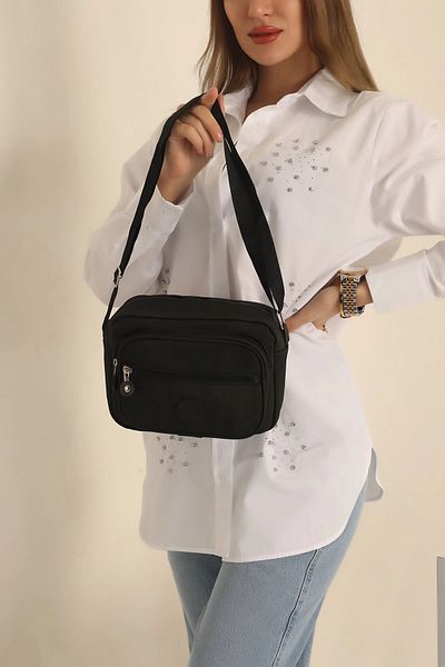 FHD BAGS Geantă de umăr și crossbody pentru femei, cu mai mulți ochi, din țesătură Crinkle4