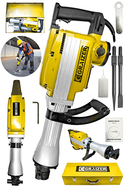 Graizer Alman 17 Kg Ağır Hizmet Profesyonel Kırıcı Hilti Çantalı 70 Joule