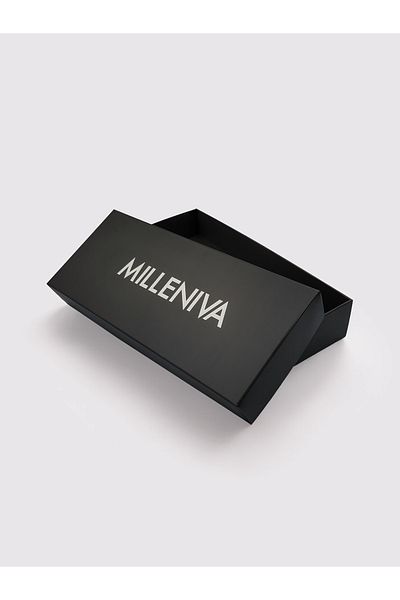 Milleniva Комплект вратовръзка и носна кърпичка от микрофибър