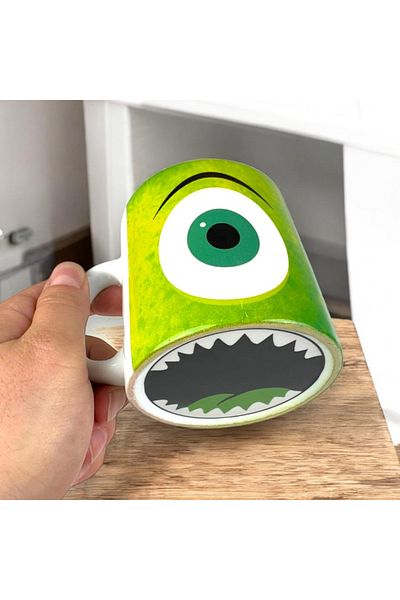 Touz Moda كوب بورسلين مطبوع بالكامل من Worm Boutique Y2K Cute Monsters
