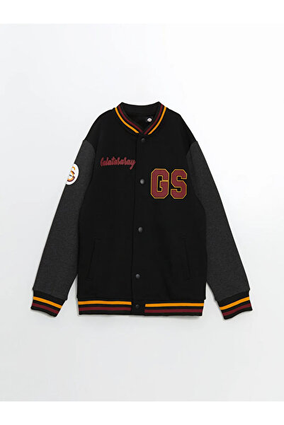 LC Waikiki LCW Kids Erkek Çocuk College Jacket - Μαύρο με τύπωμα T T