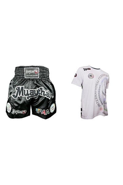 Dragondo Dragon Muay Thai İfma Tişört ve Şort Takımı Muaythai 2 li Set