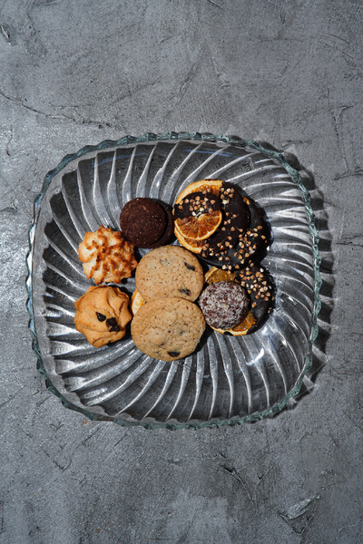 Vienev Glass Square Presentation and Serving Plate 24.5 cm