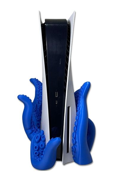 3D Brothers Base Vertical Stand for PS5 Consoles (Disc Edition)- Playstation 5 Base Accessories Octopus Design