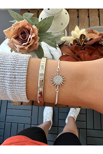 Jack Ferrero Kadın 2 Adet Kombin Altın Kaplama Renk Atmaz Bileklik Seti