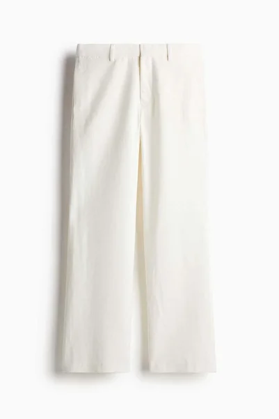H&M Regular Fit Flared linen-blend trousers