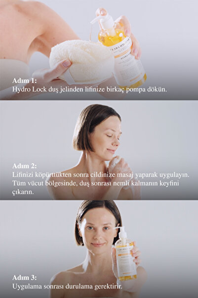 Clara Hygienics Hydra Lock Nemlendirici Duş Jeli 400ml - Dermatoloji Testi Onaylı Tazeleyici Yatıştırıcı Vegan