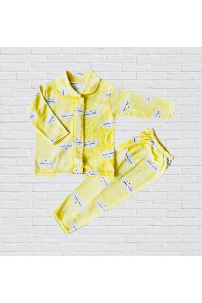 bebboo Yellow Cloudy Baby Girl and Boy Set with Snap Fasteners