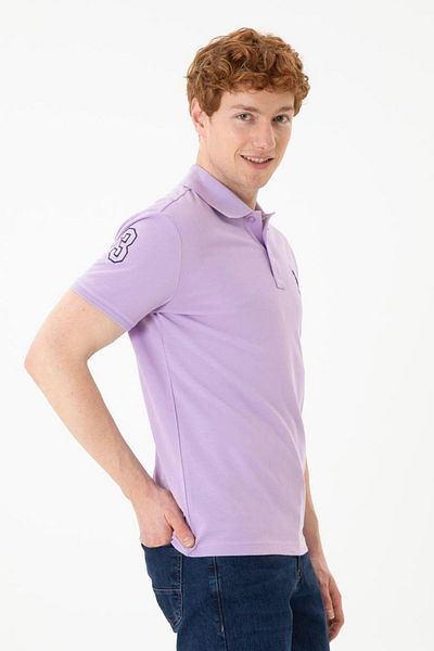 U.S. Polo Assn. Πόλο Ασν. Ανδρικό μπλουζάκι λιλά Basic
