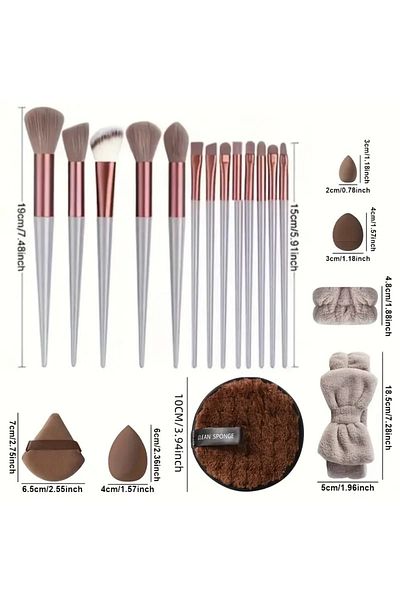 Tikatti 33 Pieces of High Quality Brushes, Hair Band, Wristbands and Beauty Sponges