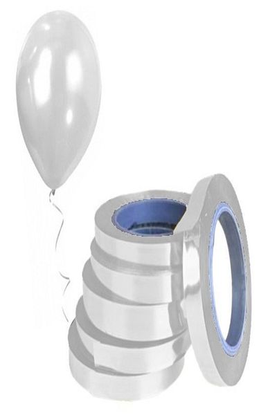 Öz-bal Shiny Metallized White White Raffia 25 Meters - Balloon Lanyard and Gift Wrap Decoration Strip