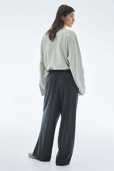 H&M Wide crease-detail trousers