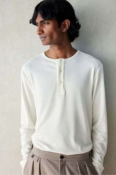 H&M Ribbed Henley top