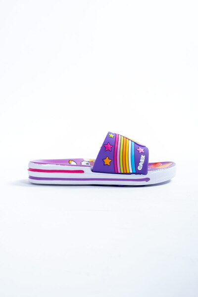 DRY WOOD Çocuk Kaymaz Taban Renkli Terlik, Çocuk Havuz Terliği, Çocuk Terlik, Bebek Terliği