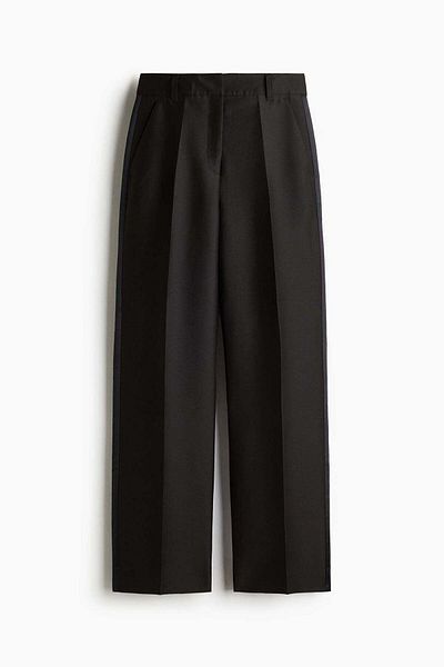 H&M Crease-leg tuxedo trousers