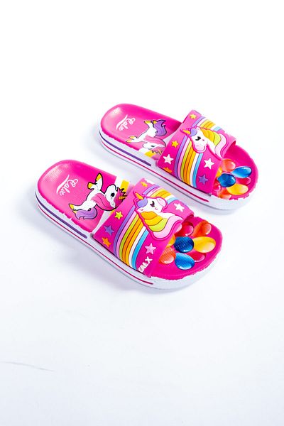 DRY WOOD Children's Non-Slip Sole Colorful Slippers, Children's Pool Slippers, Children's Slippers, Baby Slippers