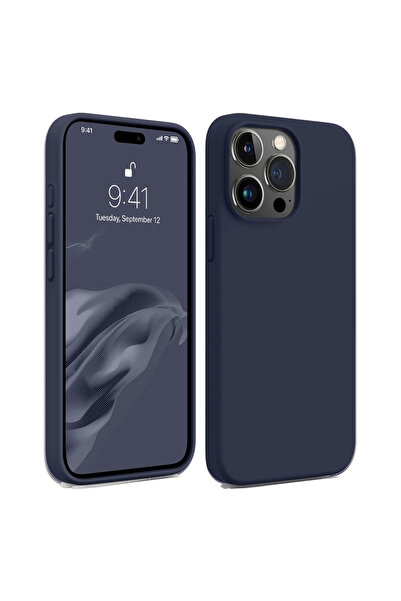 Marselit iphone 12 ProMax Uyumlu Premium Lansman Liquid Silikon Kılıf İçi Kad...