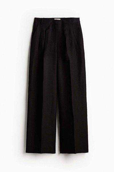 H&M Tailored linen-blend trousers