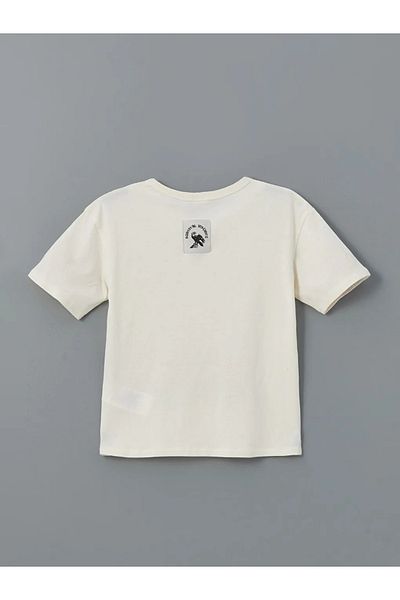 LC Waikiki Lcw Kids Ecru Crew Neck Boy T-Shirt