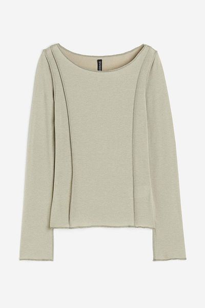 H&M Flatlock-seam long-sleeved top