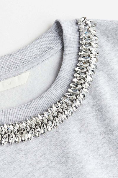 H&M Rhinestone-detail sweatshirt