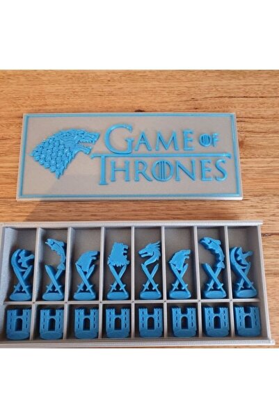 BYD3DTEKNO مجموعة وصندوق لعبة الشطرنج من لعبة العروش