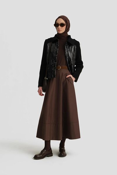 Armine Black Knitwear Coat - 24K5711 Model
