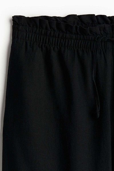 H&M Linen-blend pull-on trousers