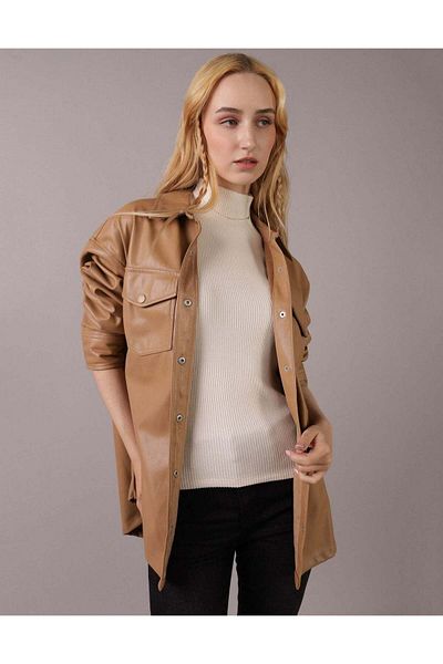 AMERICAN EAGLE AE Vegan Leather Shacket