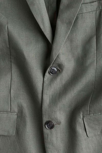 H&M Linen Jacket Slim Fit