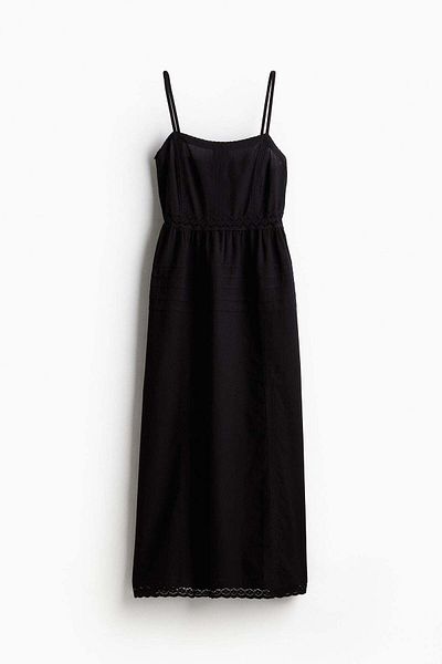 H&M Lace-inset Cotton Dress