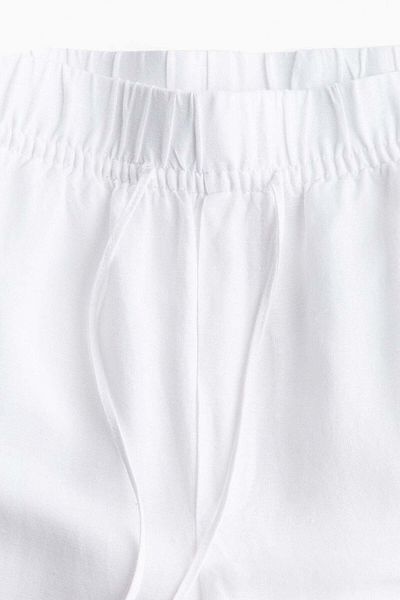 H&M Linen-blend tapered trousers