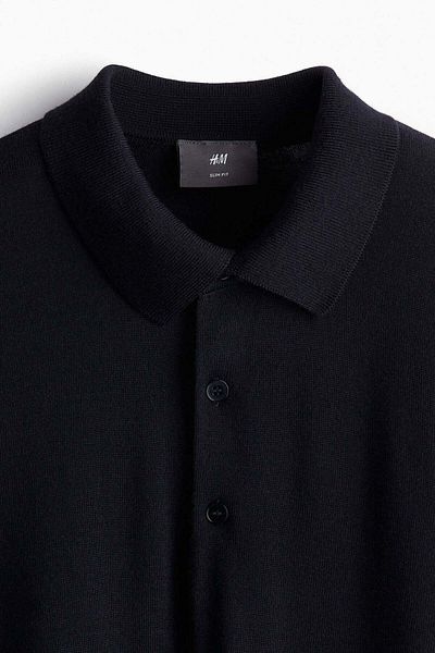 H&M Slim Fit Wool polo shirt