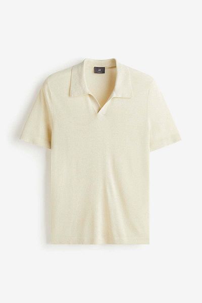 H&M Slim Fit Glittery polo shirt