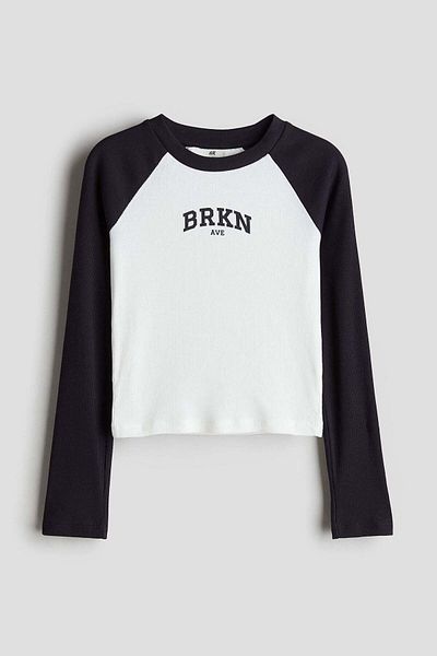 H&M Ribbed Cotton Top