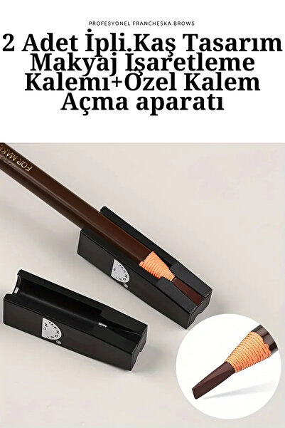 Francheska Kaş Tasarım Makyaj İşaretleme Mıcrobladıng İpli Makyaj Kalemı 2 Adet + Özel Kalemtras