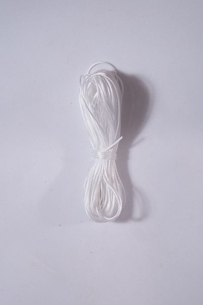 Eskişehir hobi sanat 20 Meters 1 Mm White Pearl Parachute - Bracelet and Necklace Beads, Hair Braid Rope Design