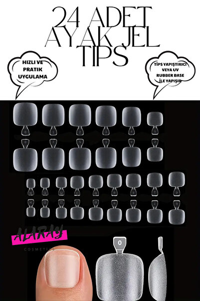 alaraycosmetics 24 ADET AYAK JEL TİPS 10 FARKLI BOY PRATIK UYGULAMA