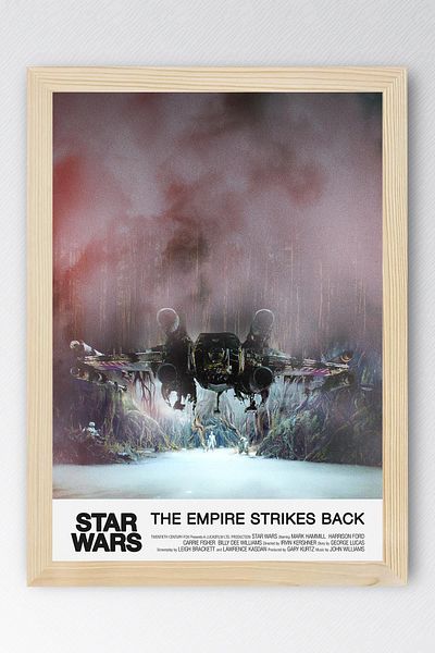 Saturn Star Wars The Empire Strikes Back Pictură înrămate - Space Wars Old Fim Poster Pictură