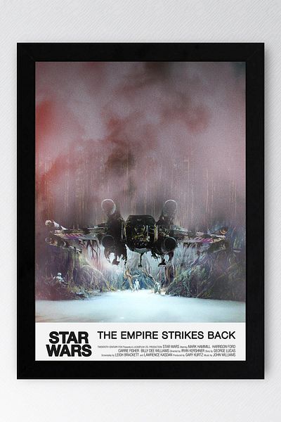 Saturn Star Wars The Empire Strikes Back Pictură înrămate - Space Wars Old Fim Poster Pictură