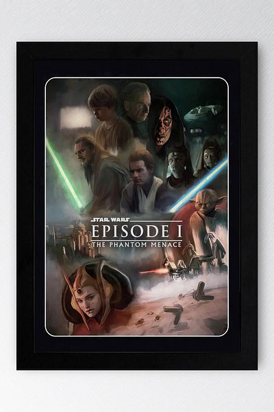 Saturn Pictură cu 1 cadru Star Wars - Pictură poster Space Wars Old Nostalgia Fim