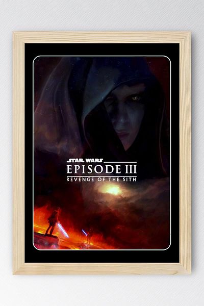 Saturn Pictură cu 3 rame Star Wars - Space Wars Old Nostalgia Fim Poster Painting