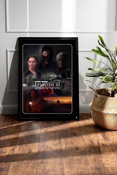 Saturn Επιτραπέζιο Star Wars με 3 πλαίσια - Επιτραπέζια αφίσα Space Wars Old Nostalgia Fim