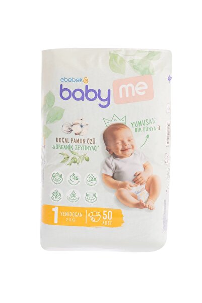 Baby&Me Baby Me Yenidoğan 1 Bebek Bezi 2-5 kg 50 Adet